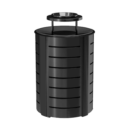 Suncast Mtl Trash, Rnd, 35Gal, Mtl Lid MTCRND3502